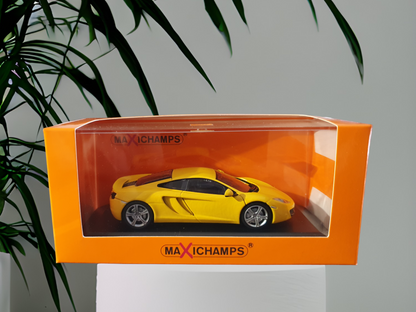 Voiture miniature maxichamps 1:43 Mclaren 12c jaune