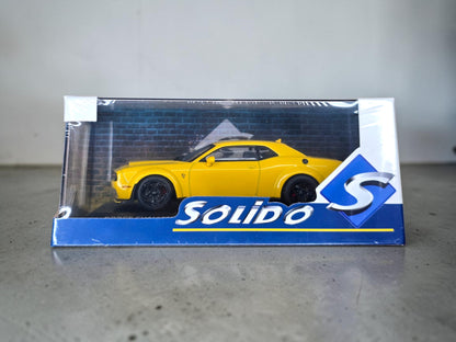 Solido Dodge Challenger SRT Demon 2018 Jaune 1/43 S4310308 – Neuve Scellée