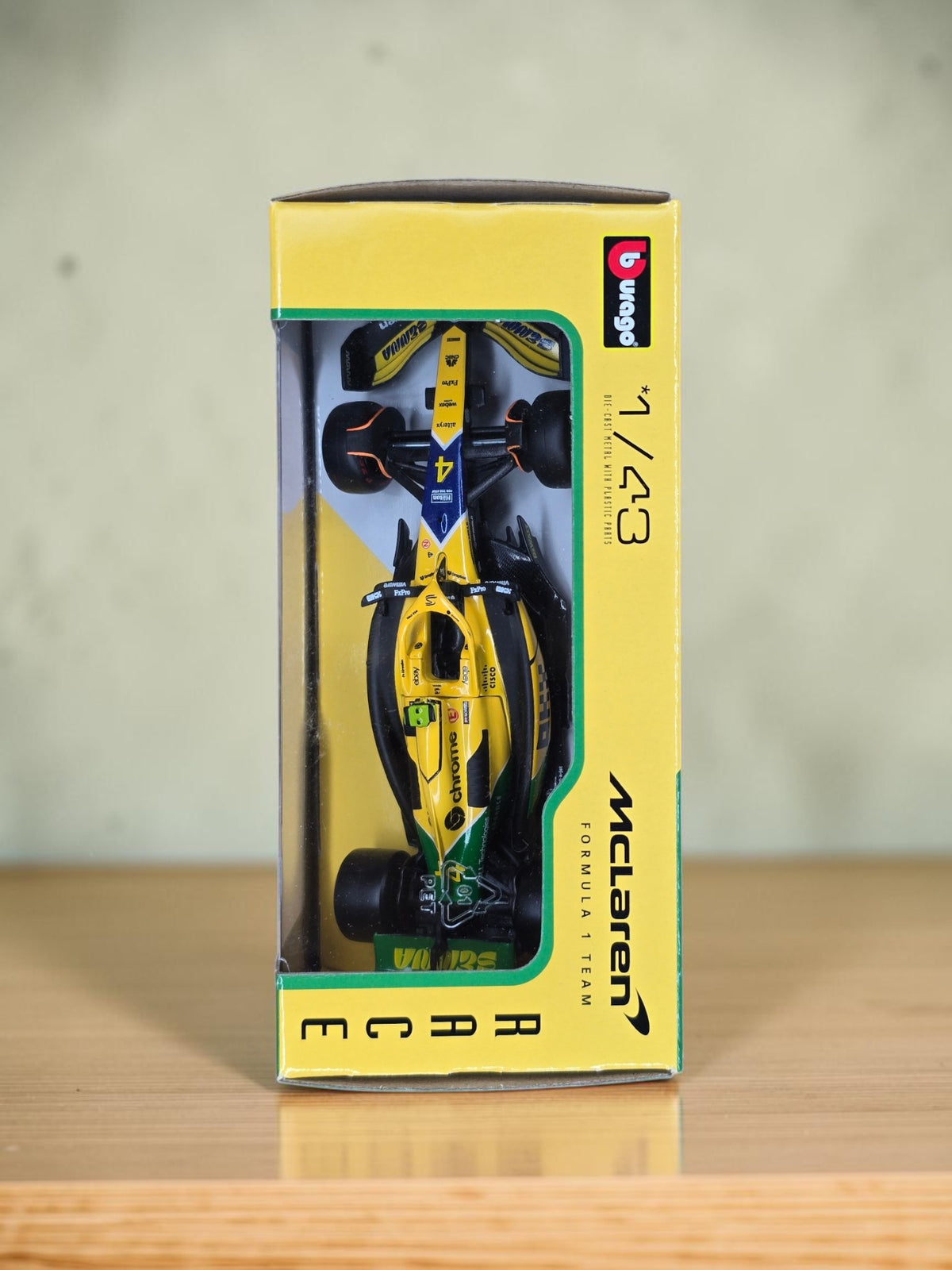 Bburago McLaren MCL38 Lando Norris #4 Monaco GP 2024 – 1/43