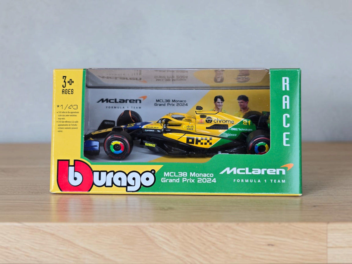 Bburago McLaren MCL38 Oscar Piastri #81 Monaco GP 2024 – 1/43